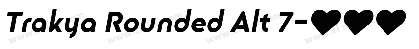 Trakya Rounded Alt 7字体转换